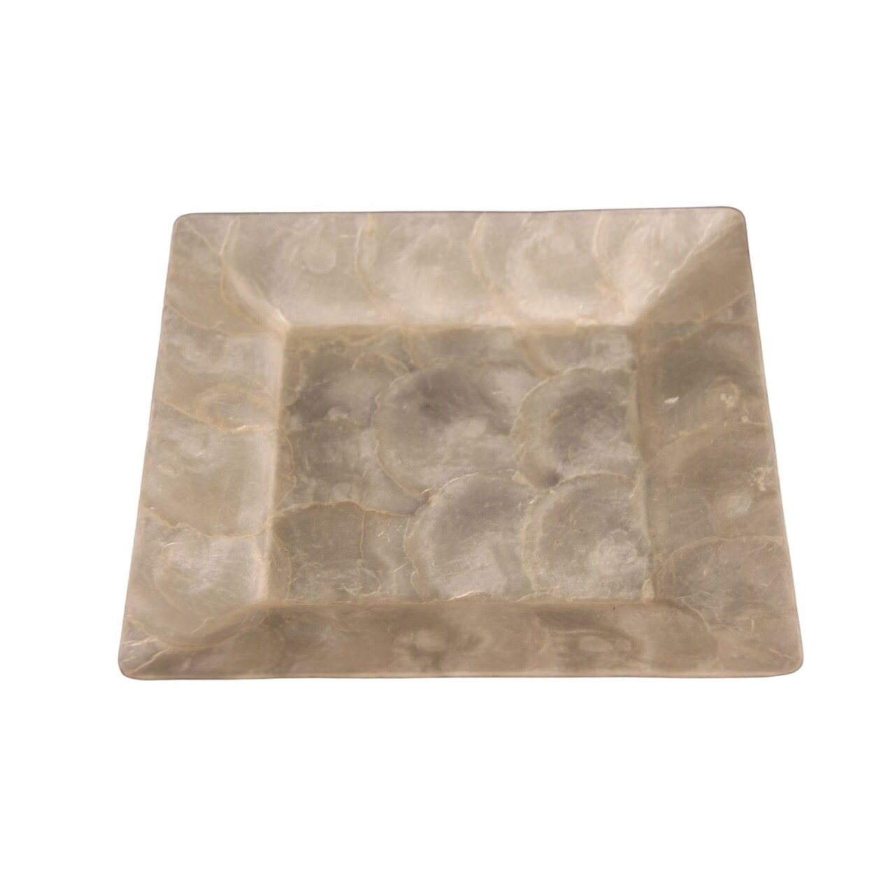 Contemporary Home Living 8.25" Brown Distressed Tapered Square Display Tray